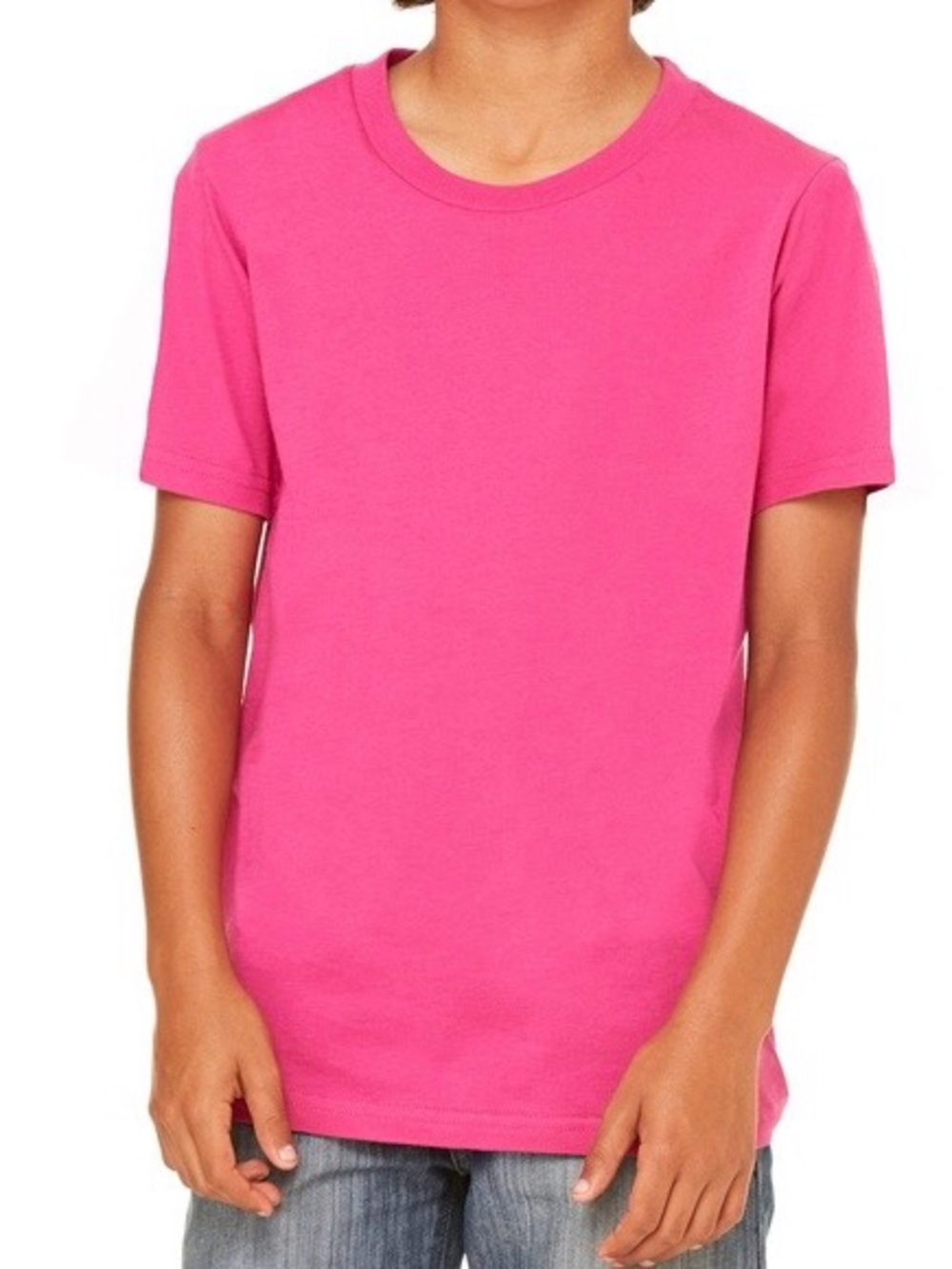 Bella Canvas Youth Medium 10-12 Bright Pink Graphic Tee T-Shirt